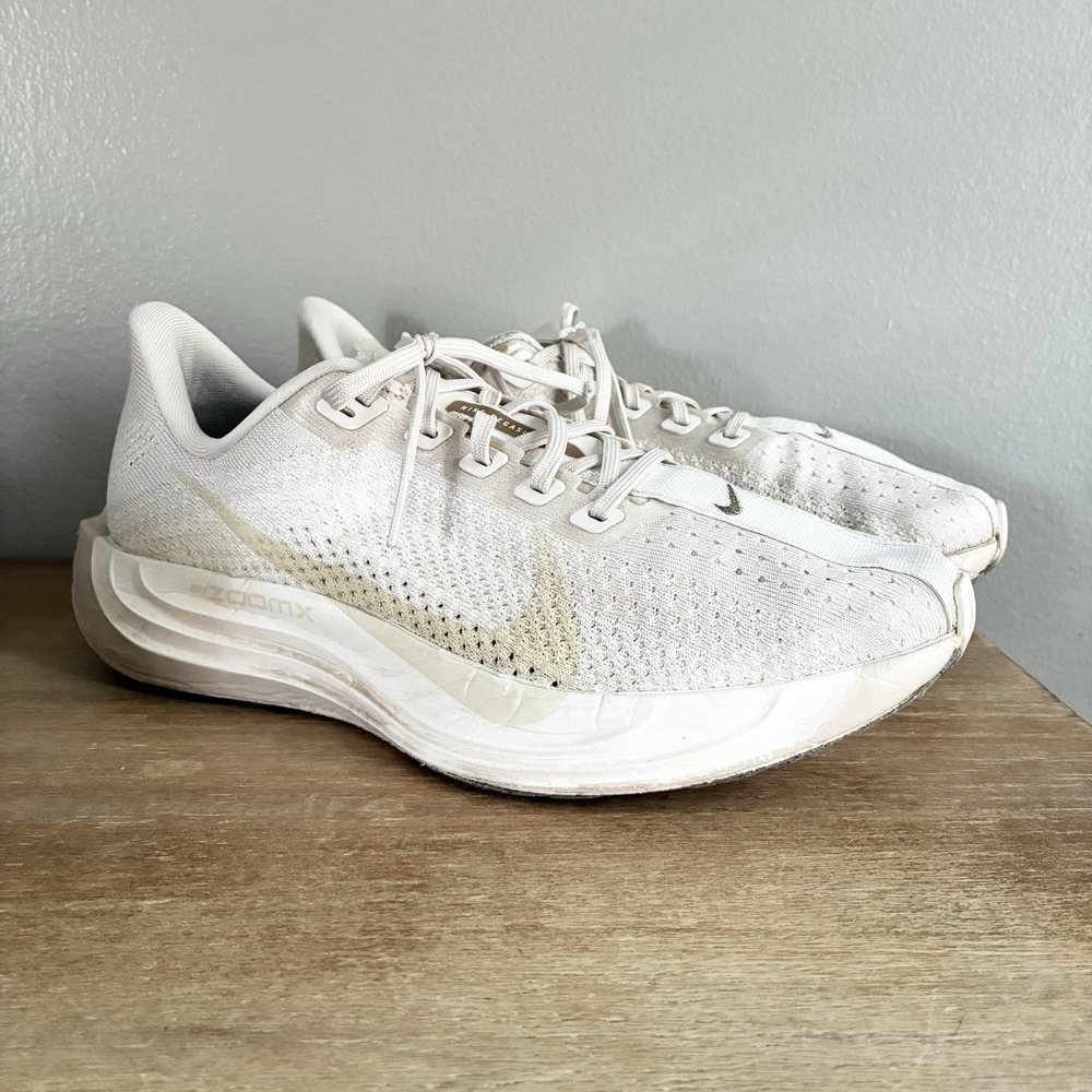 Nike Pegasus Plus Turbo 4 Running Racing Flyknit Shoes Ivory White Womens 9.5